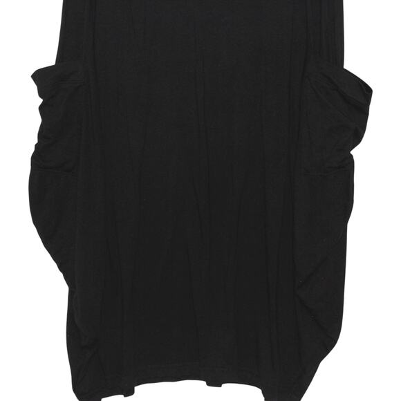 Beach Vibe Black Flowy Loose Midi Dress Size Medium - Picture 4 of 6